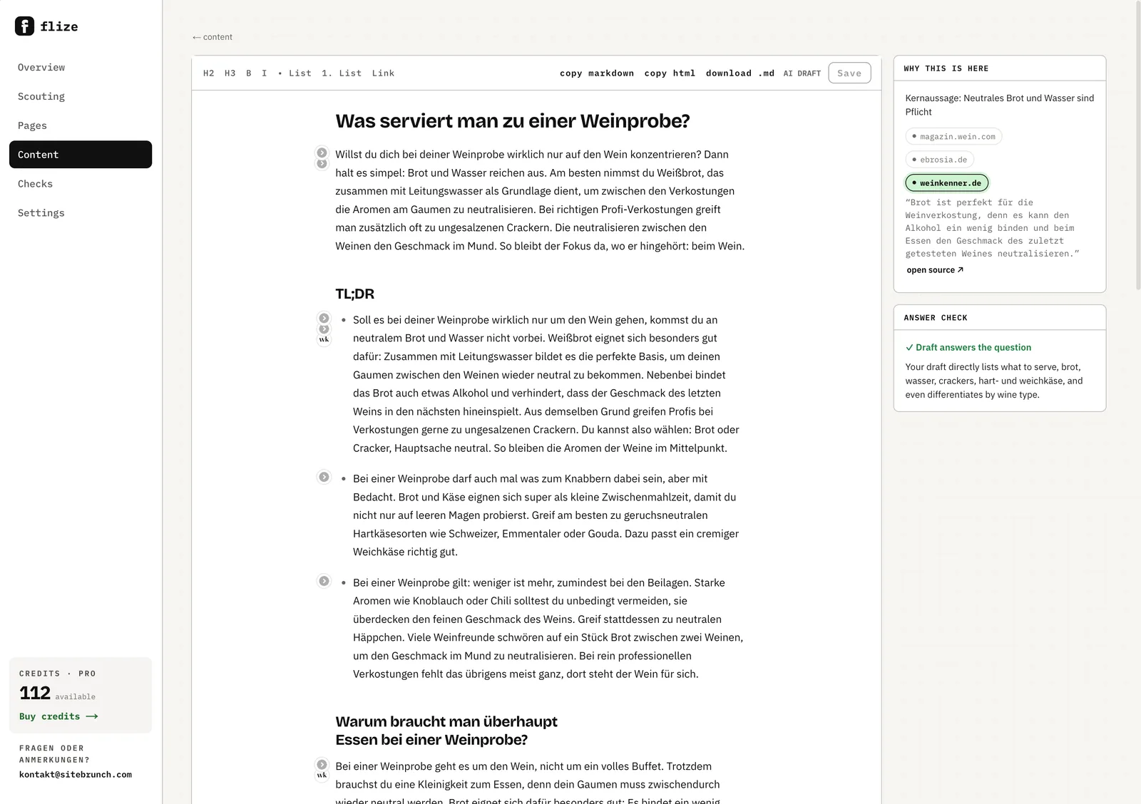 flize App: Content-Produktion